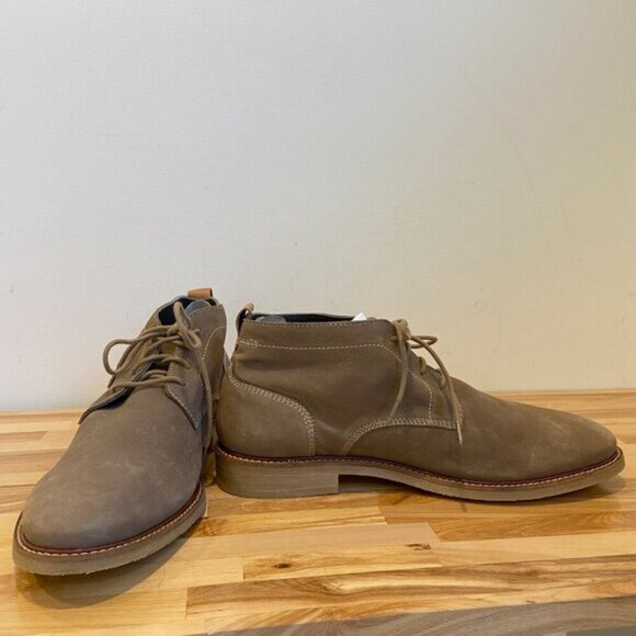 Dr Sholl’s Mens Size 10 M neutral tan Leather Chukka Boots With Lace-Up Closure - Picture 7 of 13